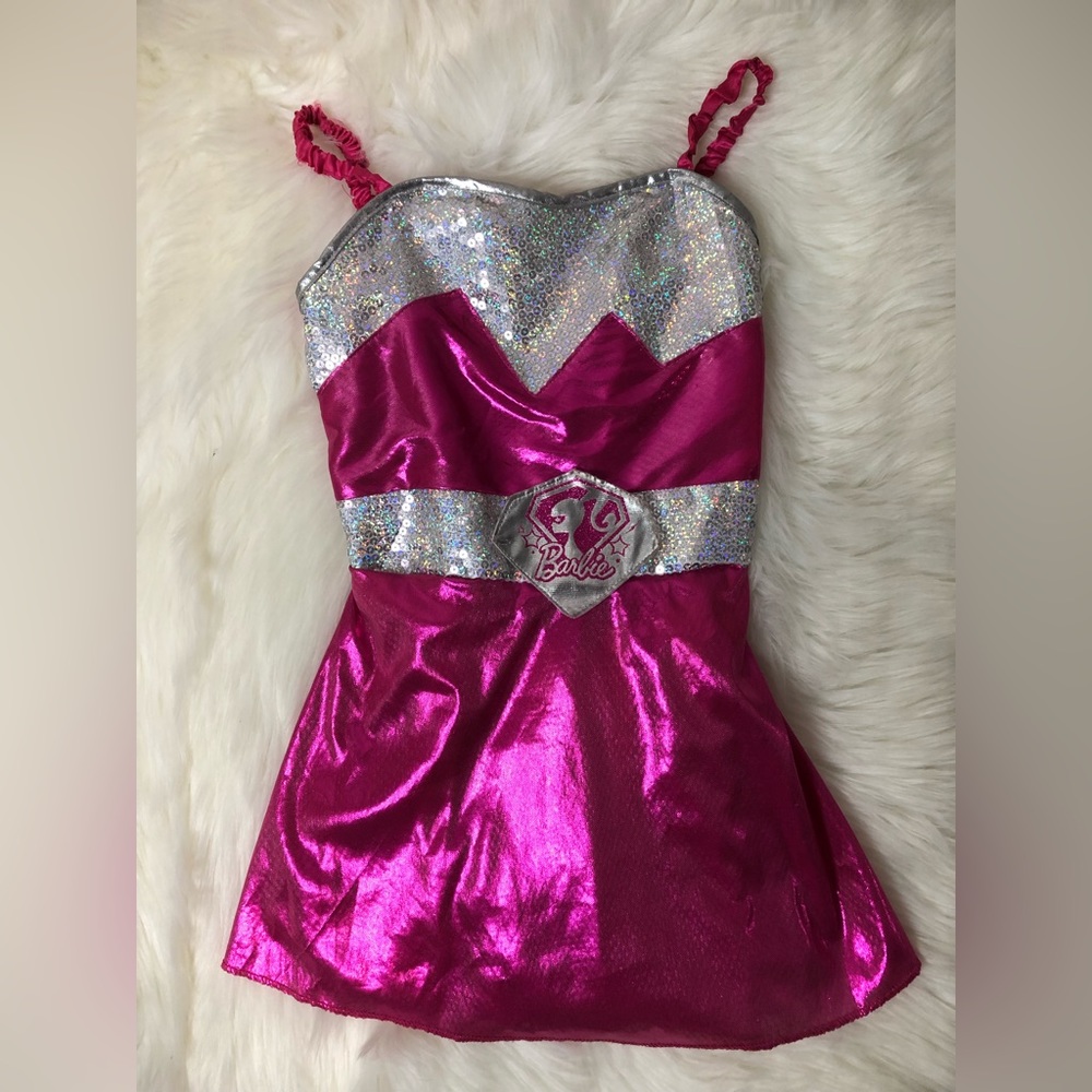 Barbie hot pink sequins costume dress Sz 4-6X